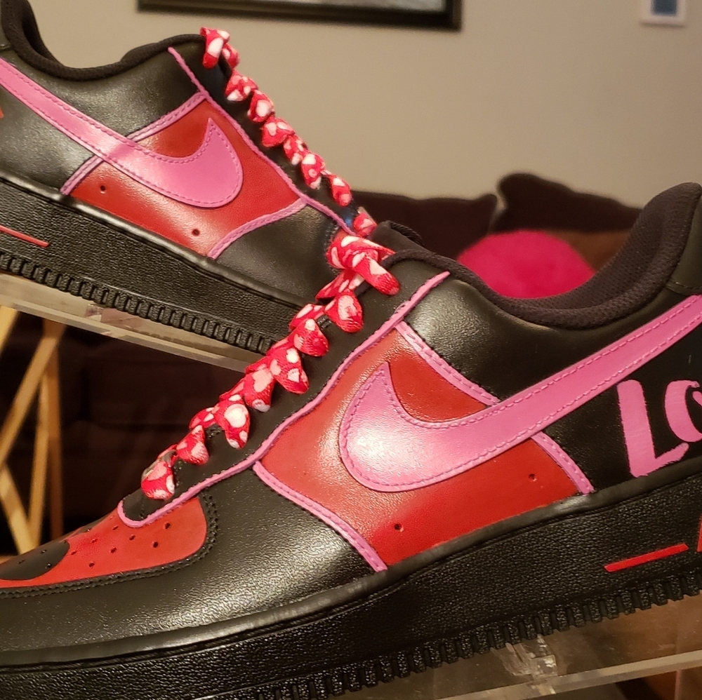 Custom "February 14th" Nike Air Force 1